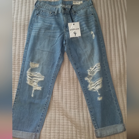NWT Pistola Distressed Jean's Size 27 - Picture 2 of 4